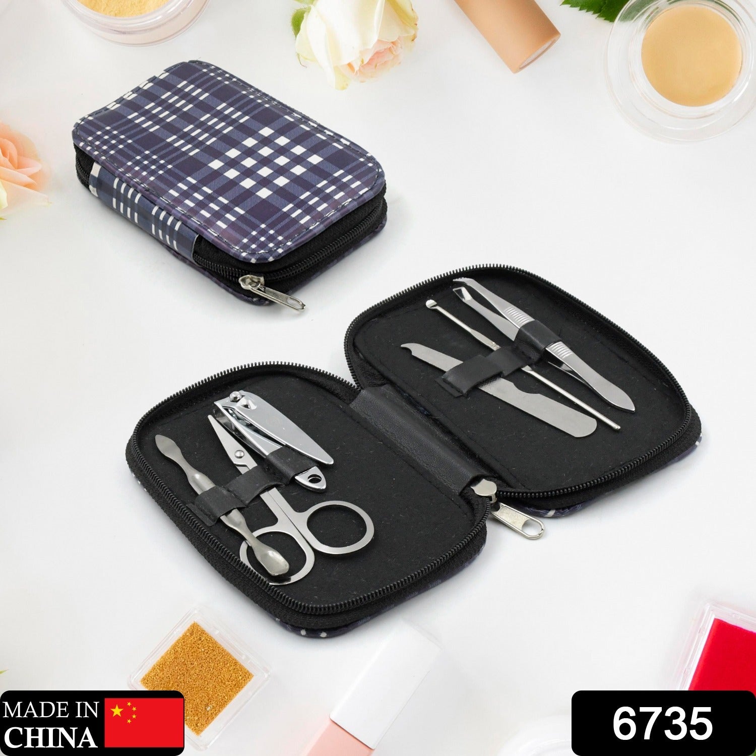 6735 Nail Scissors Professional Nail Clippers Kit Manicure Set 6 Pieces Top Grade Stainless Steel Grooming Kit With Travel Case For Travel Or Home Manicure Set (6 Pc Set) 6735 Nail Scissors Professional Nail Clippers Kit Manicure Set 6 Pieces Top Grade Stainless Steel Grooming Kit With Travel Case For Travel Or Home Manicure Set (6 Pc Set)